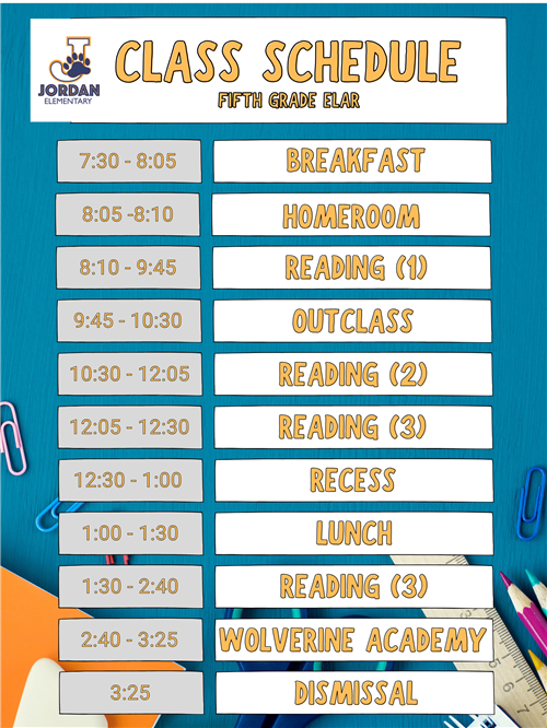 class schedule 5